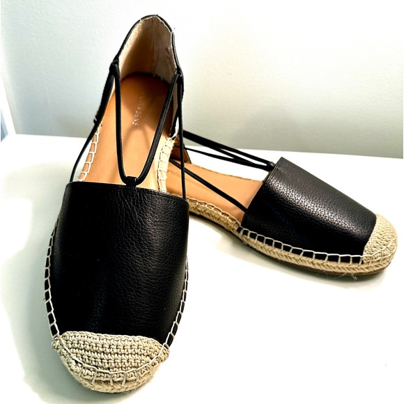Black espadrille flat, size 11, worn once. - Picture 1 of 4